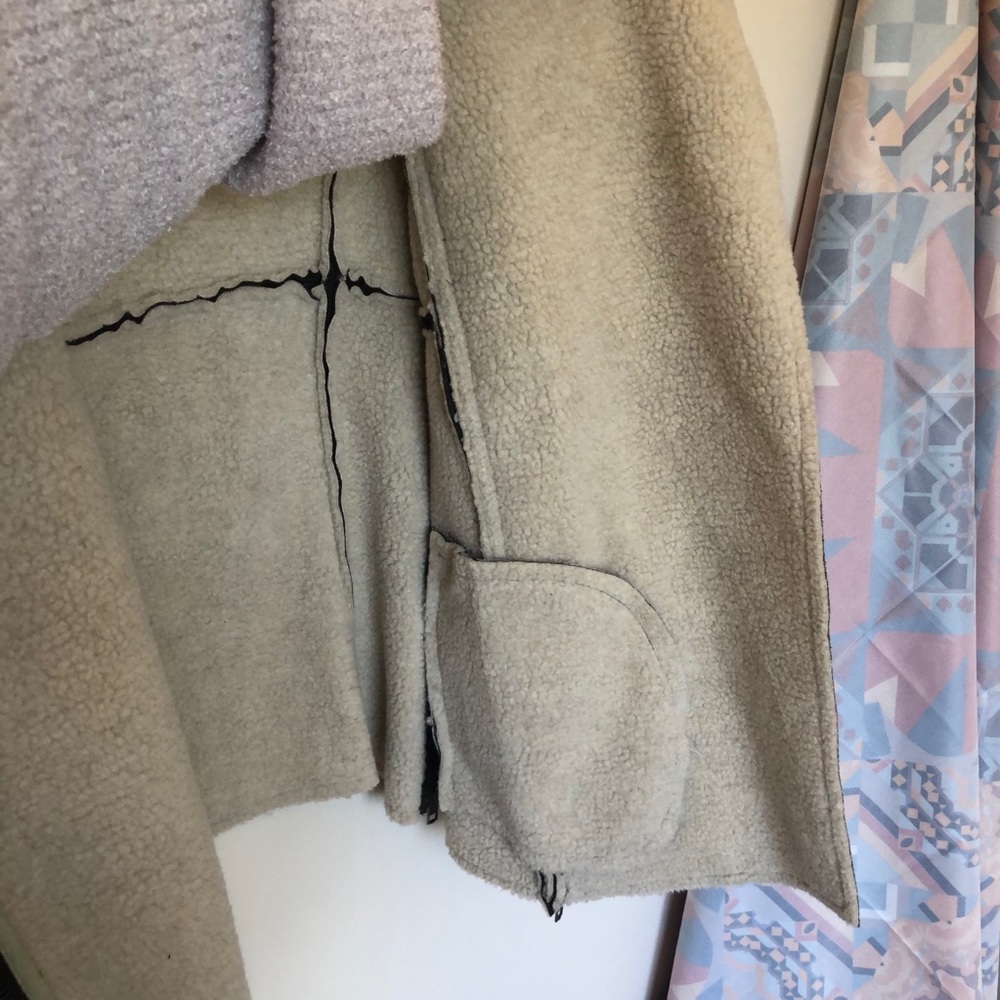Nordstrom Mural Faux Shearling Moto Jacket Size L - Picture 11 of 16